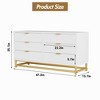Bedroom 7 Drawer Storage Chest, 53.5 Inch Large Dressing Table with Metal Legs, Spacious Storage Space, Suitable for Bedroom, Living Room, Entryway - 2 of 4