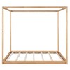 NicBex Twin Size Wooden Canopy Bed, Modern Platform Bed Frame with Fence for Boy and Girl, Easy Assembly - 4 of 4
