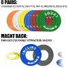 Power Cage Magnetic Position Markers, 1 Inch Power Rack Reminder Labels, Squat Rack Magnets Identifier Rings for Home Gym(5 Pairs) - 2 of 4