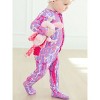 RuffleButts SoftSnooze Baby Girls Ruffle One Piece Footie Pajama - 4 of 4