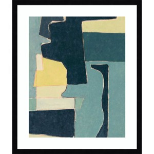 21" x 25" Blue Note II by Rob Delamater Wood Framed Wall Art Print - Amanti Art: Modern Style, Acrylic Lithograph, Vertical Layout - 1 of 4