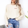 Simply Sage Market Embroidered Love Typewriter Mini Garment Dyed Long Sleeve - 3 of 4