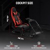 Dardoo Racing Simulator Cockpit with Red Seat Stable & Adjustable Frame for Logitech and Thrustmaster Pedals/Shifter Not Included - 2 of 4