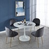 Anybear 42.1" White End Table for 4-6 people With Round Mdf Table Top - 3 of 4