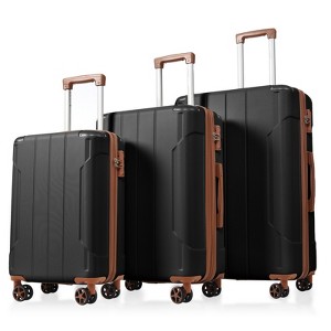 1/3 PCS Expandable ABS Hard Shell Luggage Set with Double Spinner Wheels and TSA Lock - ModernLuxe - 1 of 4