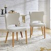Leticia Mid-century Modern Wingback Dining Chair with Solid Wood Legs Set of 2|ARTFUL LIVING DESIGN - 2 of 4
