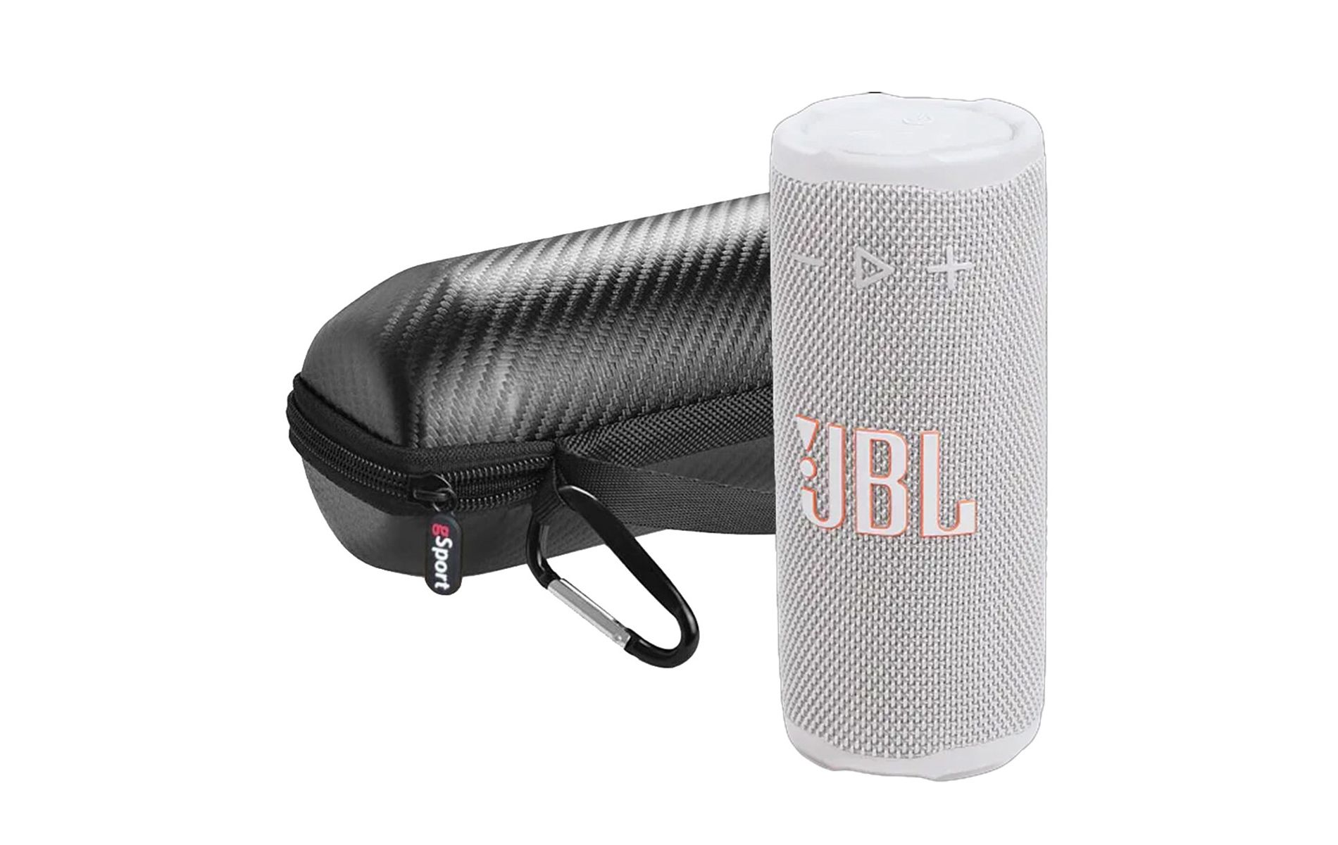JBL Grip Compact Portable Bluetooth Speaker Bundle with gSport Case (White)