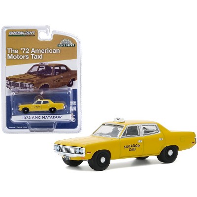 1972 AMC Matador Yellow "Matador Cab" Taxicab "Hobby Exclusive" 1/64 Diecast Model Car by Greenlight