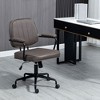 NicBex Office Chair with Height Adjustable Modern Microfiber Computer Chair with Tiltable Design, Armrests, Casters for Office, Study, Bedroom, Brown - 2 of 4