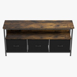 TV Stand for Bedroom with 3 Fabric Drawer, TV Cabinet , Space-Saving TV Console Table with Storage, Entertainment Center with Open Shelf - 1 of 4