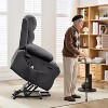 Power Lift Recliner Chair, for Living Room or RV Single Sofa for Adults, 135° Reclining Accent Chairs, 2 Cup Holders and Side Pockets - 3 of 4