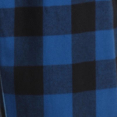 buffalo plaid - royal black 100% cotton flannel