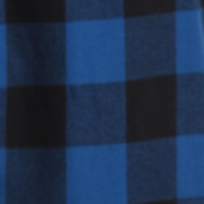 buffalo plaid - royal black 100% cotton flannel