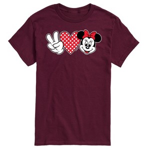 Men's - Disney - Peace Love Minnie Short Sleeve Graphic T-Shirt - 1 of 4