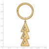 Black Bow Jewelry 14k Yellow Gold Plated Sterling Silver Delta Delta Delta Greek Life Key Chain - 2 of 3
