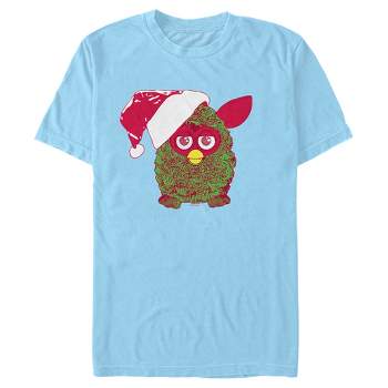 Men's Furby Christmas Furry Green Santa T-Shirt