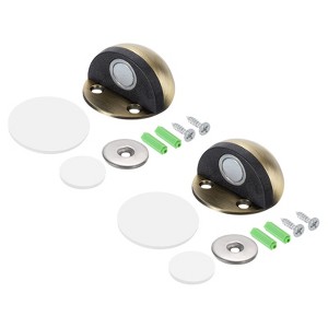 Unique Bargains Stainless Steel Magnetic Door Stops with Self Adhesive and Screws - 1 of 4