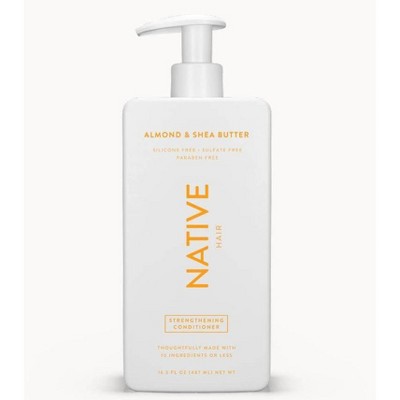 Native Almond & Shea butter Strengthening Vegan Conditioner Sulfate, Paraben and Silicone Free - 16.5 fl oz