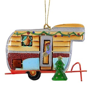 Kurt S. Adler 2.75 In Tin Camper Ornament Fifth Wheel Pull Behind Tree Ornaments - 1 of 3