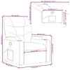 vidaXL Massage Recliner Chair Dark Gray Fabric - 4 of 4