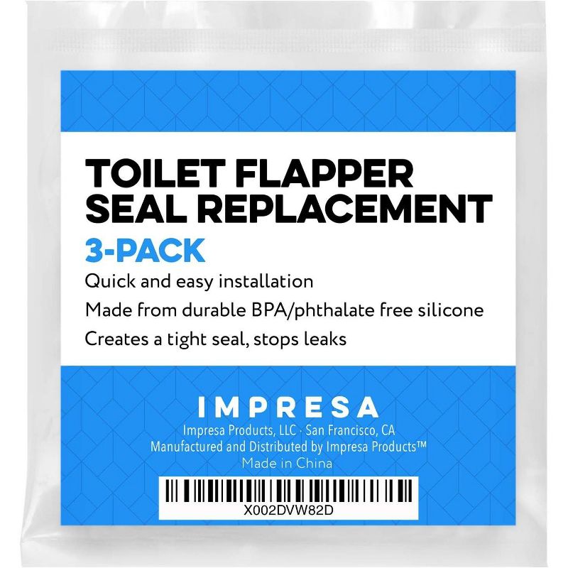 IMPRESA 3 Pack Toilet Flapper Seal Replacement for Vormax Toilet Tank, Silicone Flapper Seal Gasket 3’’, American Standard 7381424-100.0070A, 5 of 6