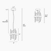 LNC Tadonipkeseismo 2-Lights 8" Modern Luxury Integrated LED Drum Chandelier,Polished Gold and Crystal, 8in/23.6in - 4 of 4