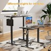 Infurnic Desks, Standing Desk with Splice Board, Adjustable Height Sit Stand Desk for Office or Home, Black, 24"*40"*27.5" - 3 of 4