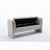 NicBex Modern 53.1" Velvet Fabric Storage Bench with Armrest for Bedroom and Living Room - 3 of 4