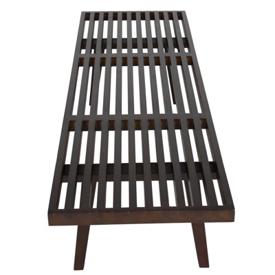 Mid-Century Dark Walnut Inwood 5' Platform Bench