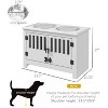 LunaLulinlk Large Elevated Dog Bowls with Storage Cabinet Containing Large 37L Capacity, White - 3 of 4