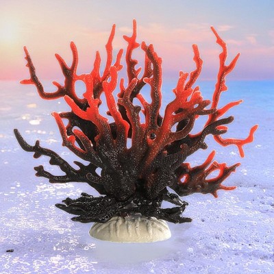 Simulation Artificial Aquarium Plants Water Grass, Multi-Purpose Silicone Ornament Coral Sea Tree Fish Tank Landscaping for Pond Decor