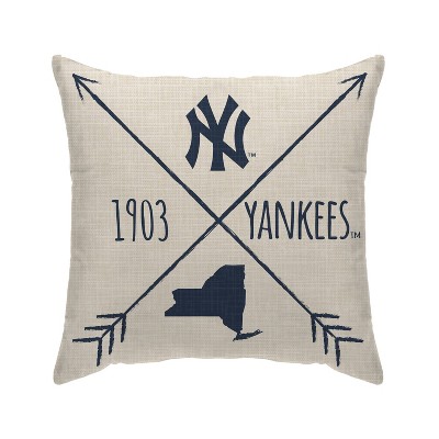 MLB New York Yankees Cross Arrow Decorative Throw Pillow