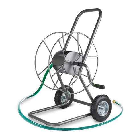 Yard Butler Hose Reel Cart with Wheels - Heavy Duty 200 Foot Metal Hose  Reel - Suitable for Gardens, Lawns and Outdoor - IHT-2EZ