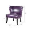 NicBex Faux Leather Accent Chair,Upholstered Living Room Chairs with Mid-Height Backrest,Modern Armless Chair,Accent Chairs for Living Room - 3 of 4