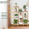 Costway Bamboo 9-Tier Plant Stand Utility Shelf Free Standing Storage Rack Pot Holder - 3 of 4