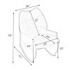 30"W Single Seat Velvet Rocking Chair with Deep Cushion,Plush Comfort Lounge Chair for Living Room Bedroom Balcony-Baofuwish - 4 of 4