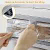 KTMBDW Plastic Wrap Dispenser with Cutter - Refillable Aluminum Tin Foil and Plastic Wrap Organizer for Kitchen, White - 4 of 4