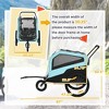 Skyzone 2-in-1 Pastel Blue Dog Bike Trailer & Stroller for Large Dogs up to 66 lbs with Hitch, - 3 of 4