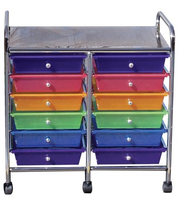 Costway Rolling Storage Cart with 15 Drawers