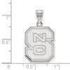 Black Bow Jewelry 10k White Gold North Carolina State Wolfpack NCAA Large Pendant - 2 of 3