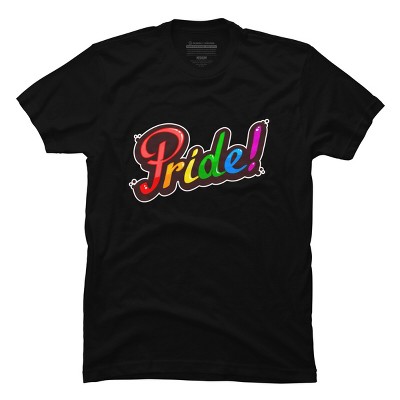 Adult Design By Humans Colorful Pride Rainbow Text By VectorKitchen T-Shirt