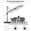 PURPLE LEAF Cantilever Umbrella Square Outdoor Patio Umbrella Aluminum Umbrella with 360°Rotation Adjustable Umbrella With Base - 2 of 4