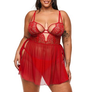 Adore Me Women's Rae Babydoll Lingerie - 1 of 4