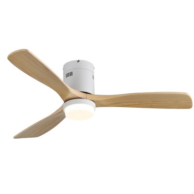 Sofucor 52'' Low Profile Indoor Outdoor Ceiling Fan with Light and Remote