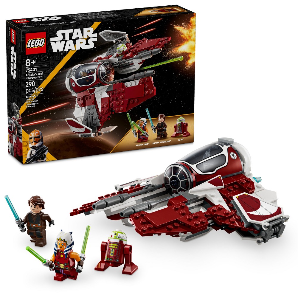 LEGO Star Wars The Clone Wars Ahsoka's Jedi Interceptor Spaceship Building Toy 75401