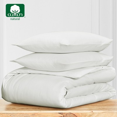 Ivory Queen 400 Thread Count Cotton Sateen Duvet Cover Set