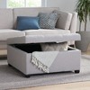 CAVINAS Square Storage Ottoman Bench, Work as Coffee Table and Ottoman, Tufted Waffle Stitch Accent Bench for Living Room, Bedroom - 4 of 4