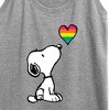 Women's - Peanuts - Snoopy Rainbow Heart Graphic Racerback Tank - 2 of 4