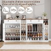 42'' Tall Shoe Storage Cabinet with Doors and Drawers, Modern 4-Tier Shoes Rack Organizer with 3 Adjustable Shelves for Entryway, Natural - 3 of 4