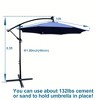 Sapphtopaz 10Ft Outdoor Umbrella Waterproof Sun Shades Cantilever Umbrellas with Crank and Cross Base for Garden, Pool, Backyard, Patio - 3 of 4